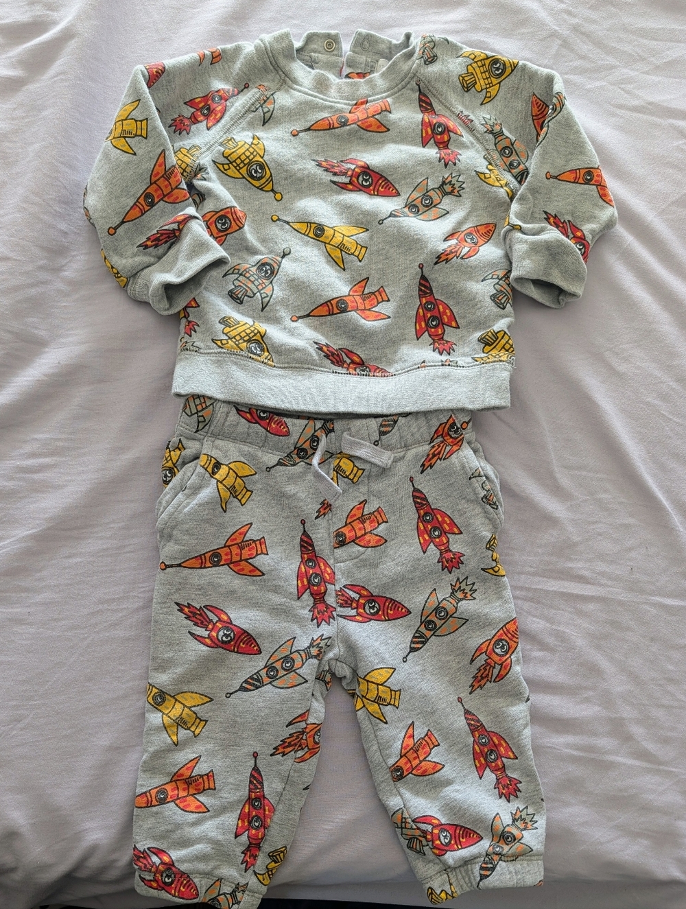 Stella McCartney Rocket Print Kids Matching Sweatpants & Jogger Set